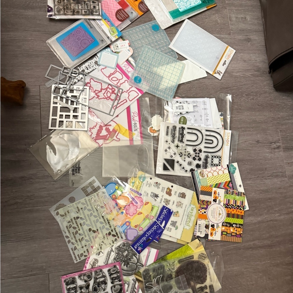 Box Full of Scrapbookers Galore Crafting Supplies